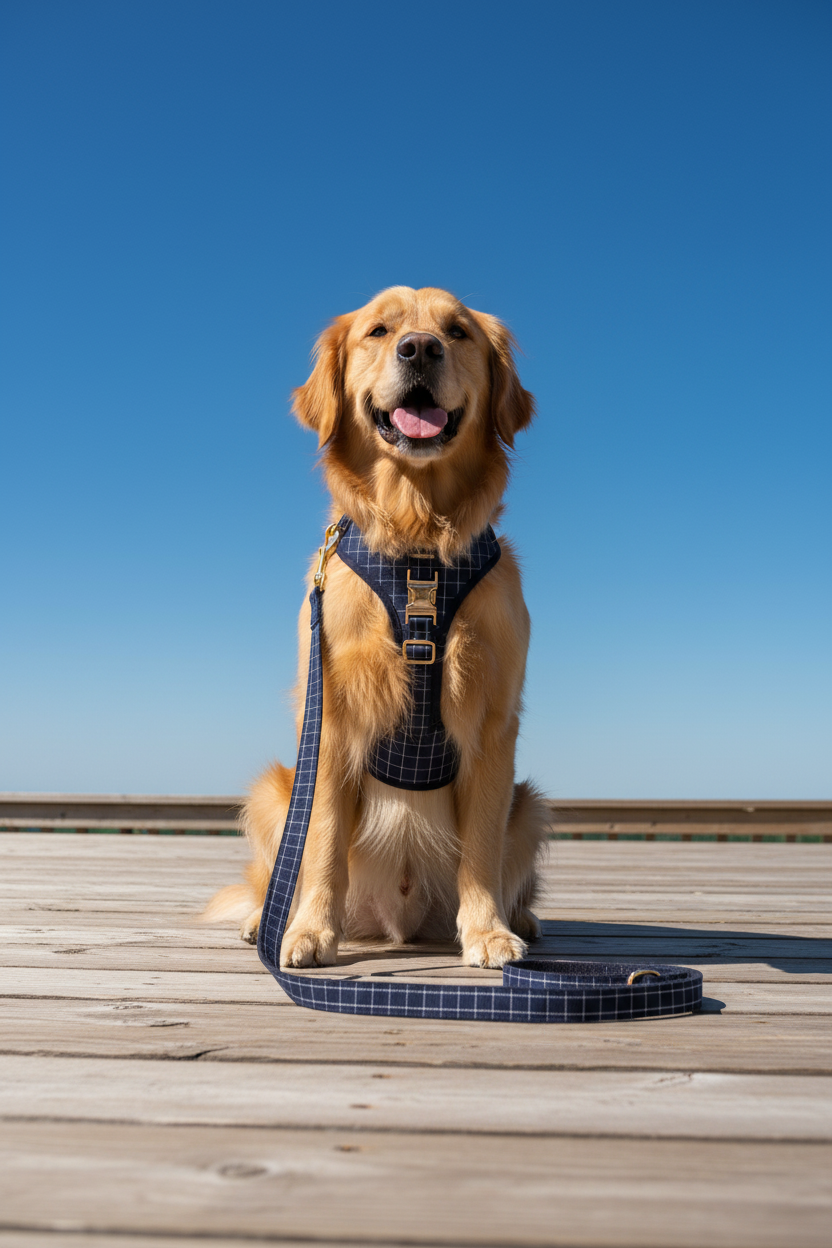 Golden Retriever on Deck