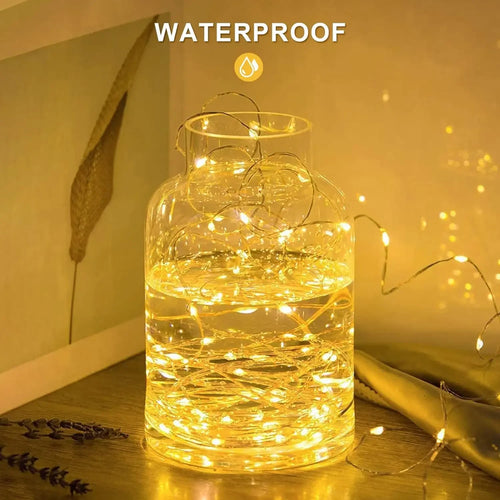 Solar Copper String Lights